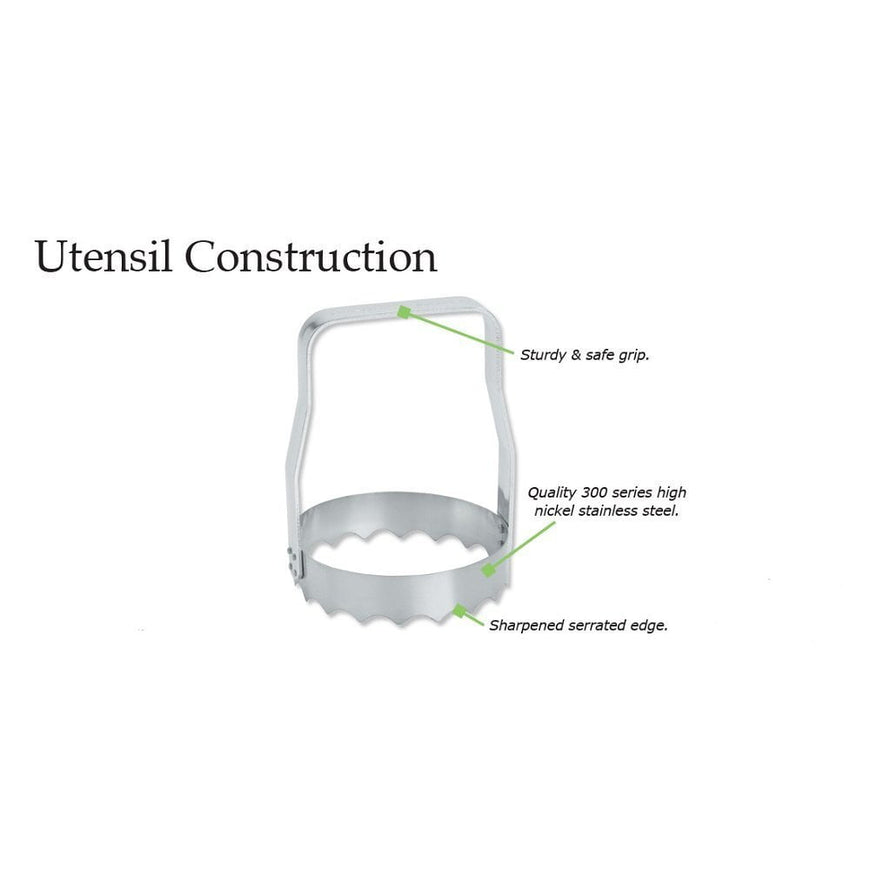 HIC Kwik-Kut Serrated Tooth Edge Food Chopper, Stainless Steel