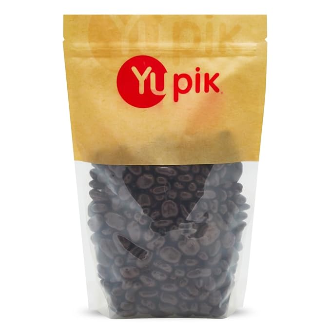Yupik Dark Chocolate Pecans, 60% Cacao, 2.2 lb (35.2 oz), Kosher, Chocolate Nuts, Pecans Dipped in Rich Dark Chocolate, Crunchy & Smooth, Chocolate Candy, Sweet Snack, Ideal for Baking & Decorating