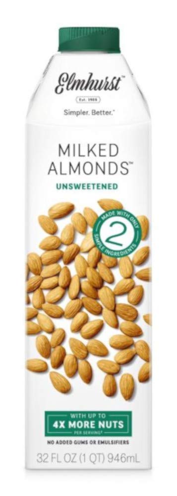 ELMHURST Unsweetened Almond Milk, 32 FZ