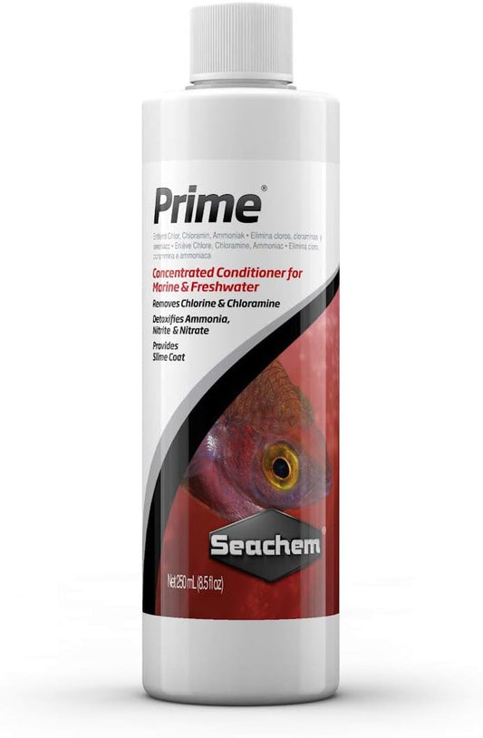 Seachem Prime Fresh and Saltwater Conditioner - Chemical Remover and Detoxifier 500 ml