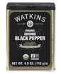 Watkins Gourmet Organic Spice Tin, Ground Black Pepper, 4 oz