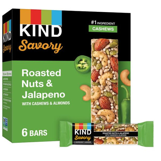 KIND Bars, Roasted Nuts & Jalapeno, 6 Count