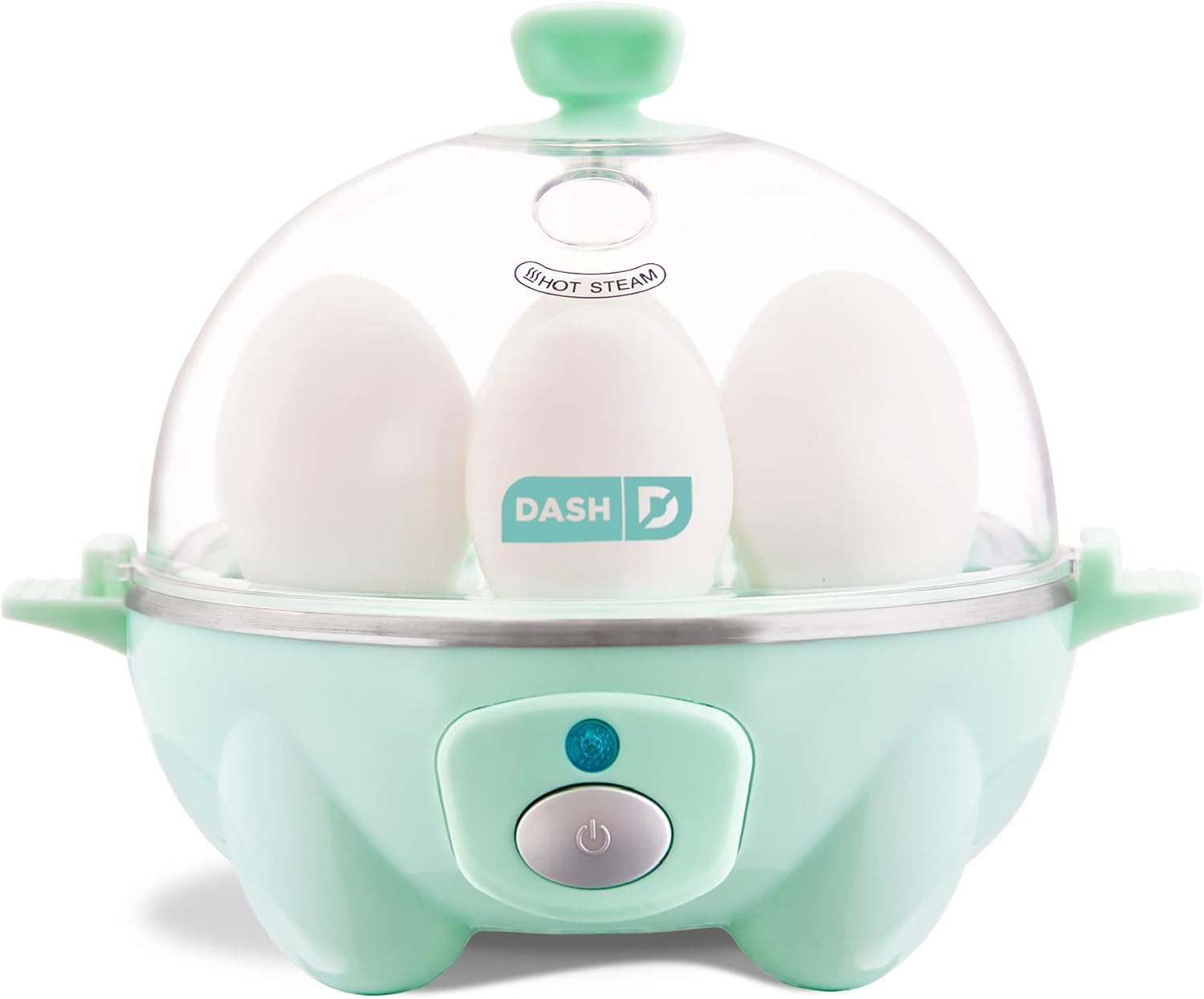 DASH Rapid Egg Cooker: 6 Egg Capacity Electric Egg Cooker for Hard Boiled Eggs, Poached Eggs, Scrambled Eggs, or Omelets with Auto Shut Off Feature - Aqua,...