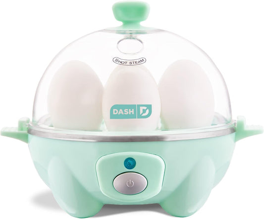 DASH Rapid Egg Cooker: 6 Egg Capacity Electric Egg Cooker for Hard Boiled Eggs, Poached Eggs, Scrambled Eggs, or Omelets with Auto Shut Off Feature - Aqua,...