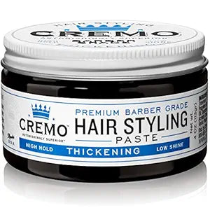 Cremo Premium Barber Grade Hair Styling Thickening Paste, High Hold, Low Shine, 4 Oz