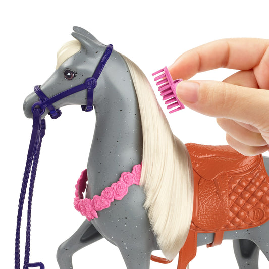 Barbie World Horse Stable Playset with Toy Horse, Jump, & Accessories, 7-Piece Set [Walmart Exclusive]