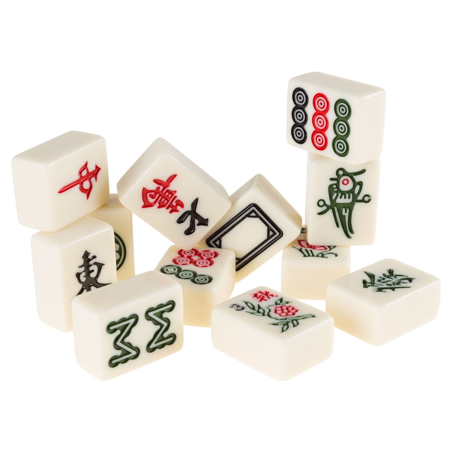 Hey Play Chinese Mahjong Set with 146 Engraved Tiles and Storage Case