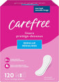Carefree Panty Liners, Regular Liners, Unwrapped, Unscented, 120ct (Packaging May Vary)