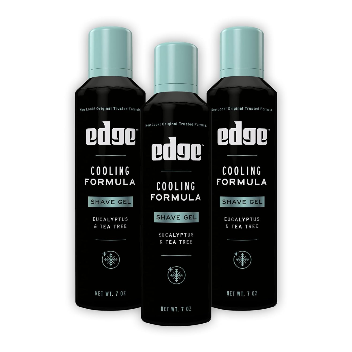 Edge Shave Gel for Men, Cooling Eucalyptus & Tea Tree, 7oz (3 Pack) - Shaving Gel For Men That Moisturizes, Protects and Soothes To Help Reduce Skin...
