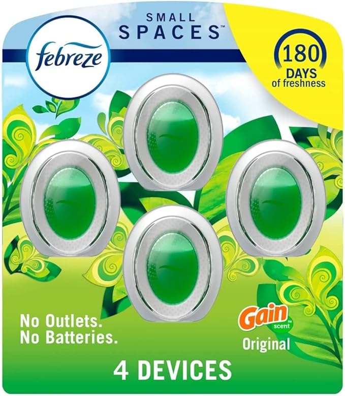Febreze Small Spaces Air Freshener, Plug in Alternative Air Freshener for Home Long Lasting, Gain Original Scent, Bathroom Air Freshener, Closet Air..