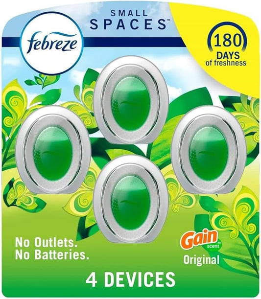 Febreze Small Spaces Air Freshener, Plug in Alternative Air Freshener for Home Long Lasting, Gain Original Scent, Bathroom Air Freshener, Closet Air..