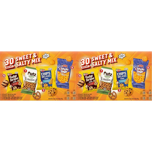 Keebler Cookies and Crackers, Variety Pack, 30 Ct. (Pack of 2)