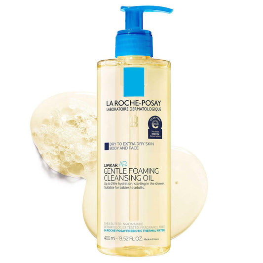 LA ROCHE POSAY Lipkar Ardry To Extra Dry Skinoilpump Bottlebody And Faceshea Butter, Niacinamidehydrationfoaming Cleansing Oil