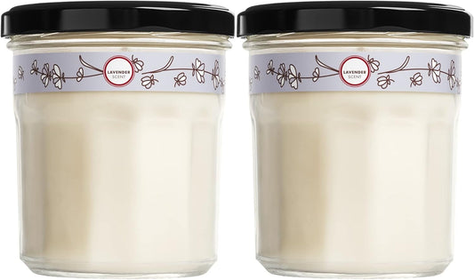 Mrs. Meyer's Clean Day Scented Soy Aromatherapy Candle, 35 Hour Burn Time, Made with Soy Wax, Lavender, 7.2 oz- Pack of 2