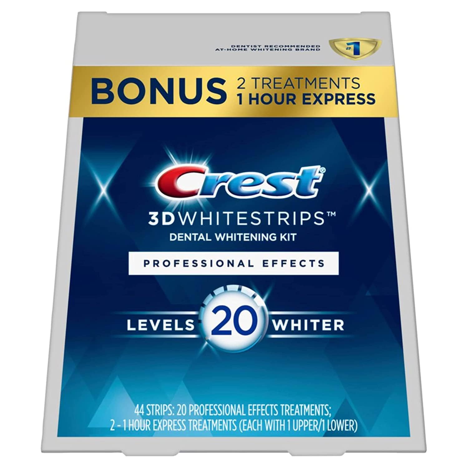 Crest 3D Whitestrips, Professional Effects, Teeth Whitening Strip Kit, 44 Strips (22 Count Pack) 
