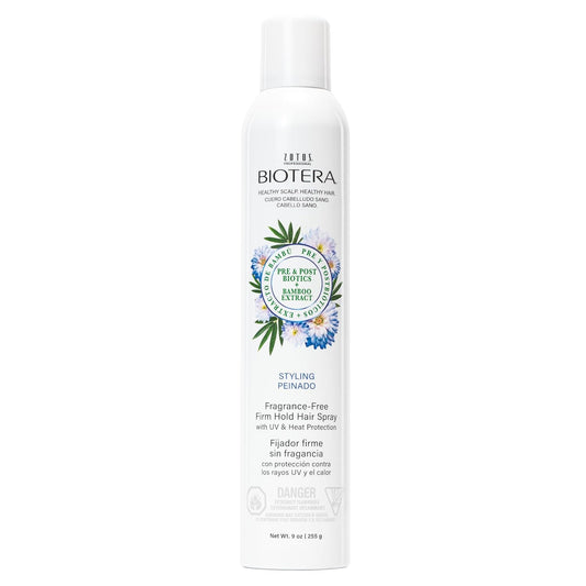 Biotera Styling Fragrance-Free Firm Hold Hair Spray | UV & Heat Protection | 50 VOC | Vegan & Cruelty Free | Paraben & Sulfate Free | Color-Safe...