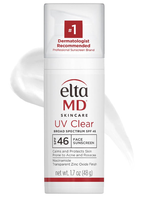 EltaMD UV Clear Face Sunscreen, Oil Free Sunscreen with Zinc Oxide, Dermatologist Recommended Sunscreen, 1.7 oz Pump