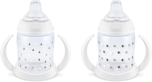 NUK Learner Cup, 6+ Months, Timeless Collection, Amazon Exclusive, 5 Oz, Pack of 2 – BPA Free, Spill Proof Sippy Cup