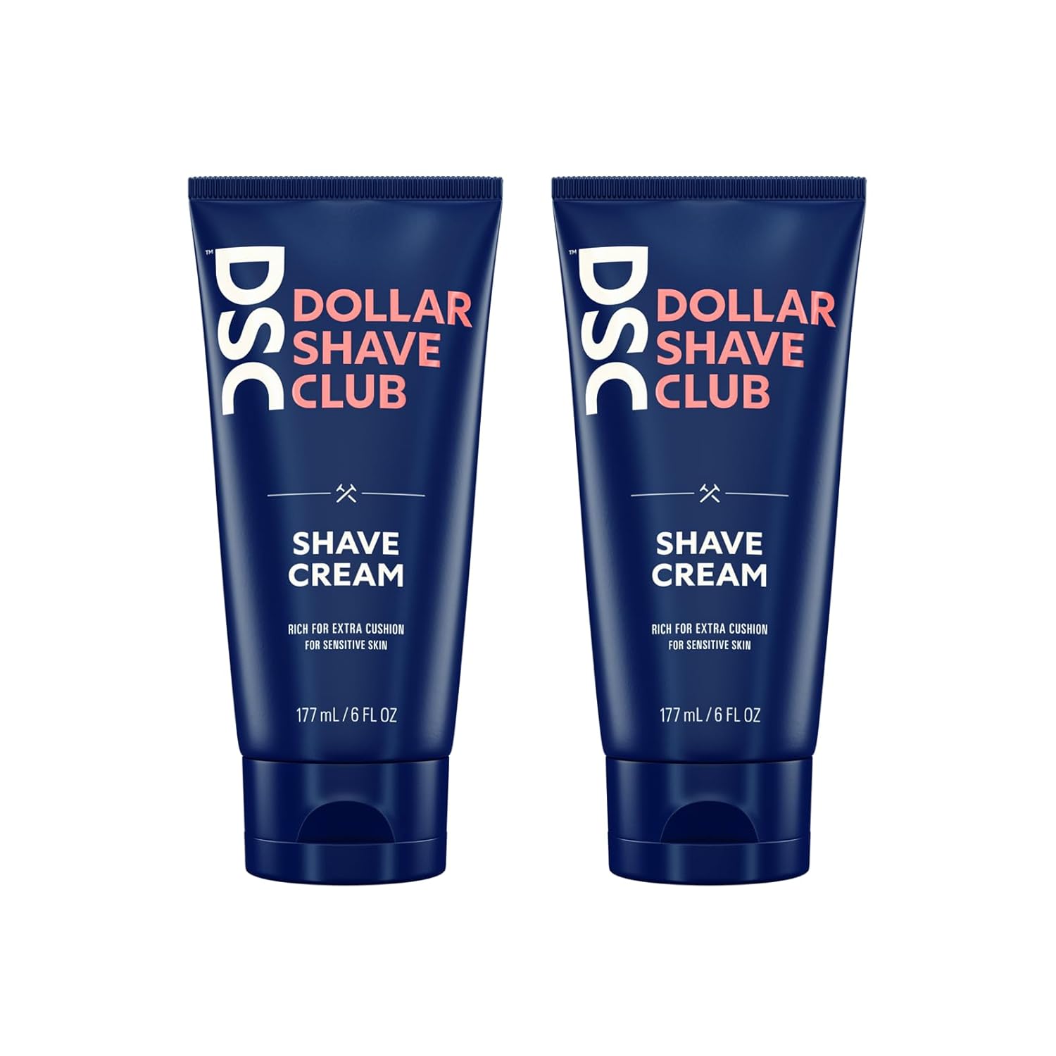 Dollar Shave Club, Shave Cream 2-Pack, Formulated with Aloe Leaf Juice, Macadamia & Coconut Oils, No Alcohol, Synthetic Dyes or Parabens, Extra Thick...