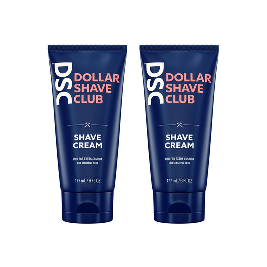 Dollar Shave Club, Shave Cream 2-Pack, Formulated with Aloe Leaf Juice, Macadamia & Coconut Oils, No Alcohol, Synthetic Dyes or Parabens, Extra Thick...