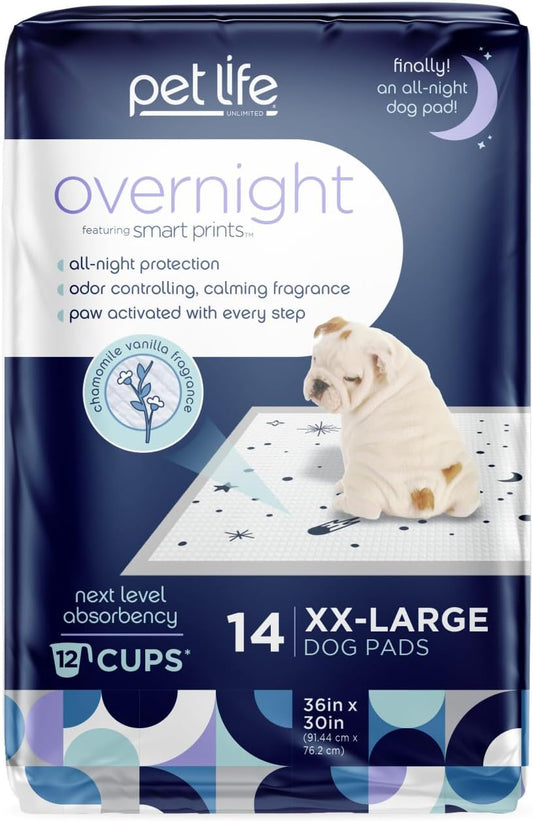 Pet Life Unlimited Extra Extra Large Puppy Pads, Pee Pads for Dogs, Dog Training Pads - Odor Controlling Overnight Dog Pee Pads with Wetness-Activated...