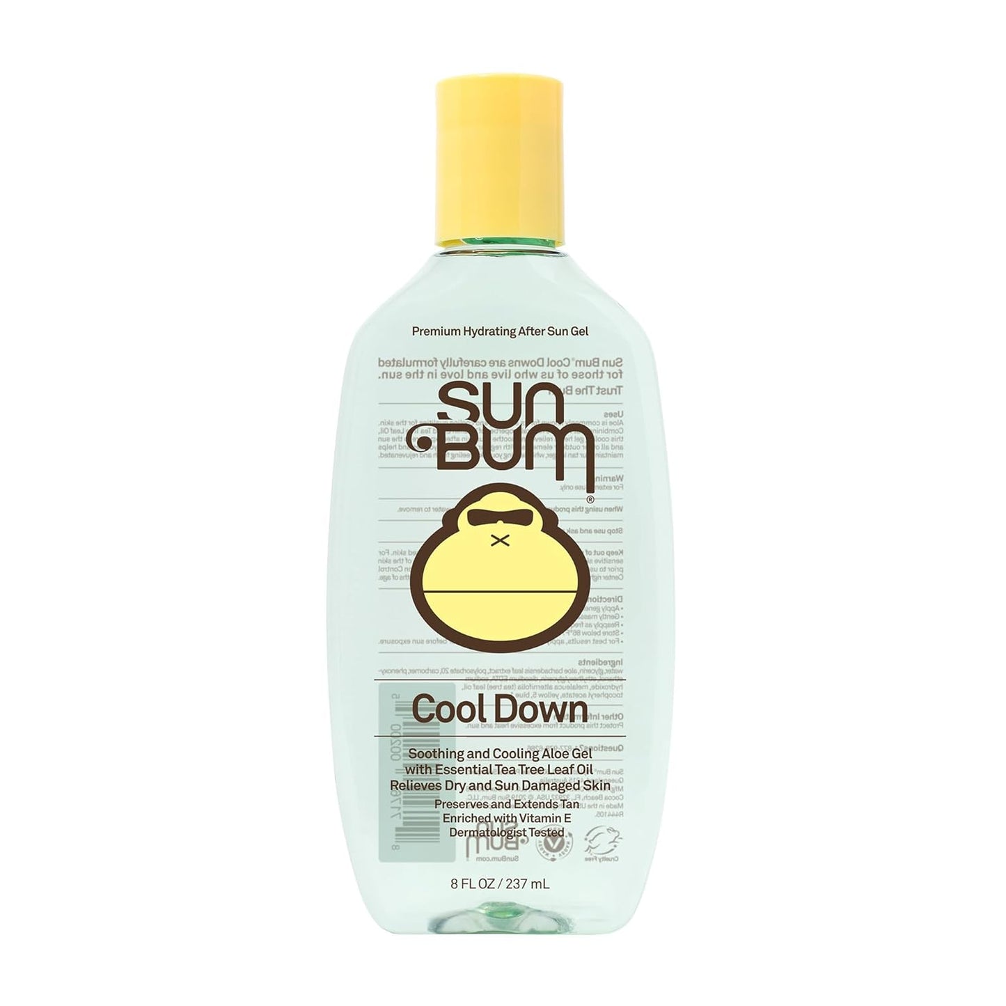 Sun Bum Cool Down Aloe Vera Gel | Vegan After Sun Care with Cocoa Butter to Soothe and Hydrate Sunburn | 8 oz
