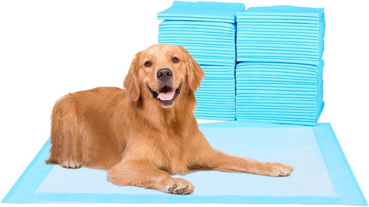 ScratchMe Super Absorbent Waterproof Dog and Puppy Pet Training Pad, Housebreaking Pet Pad,Blue (23.6"x35.4"(60PCS))