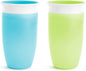 Munchkin® Miracle® 360 Toddler Sippy Cup, Spill Proof, 10 Ounce, 2 Pack, Green/Blue