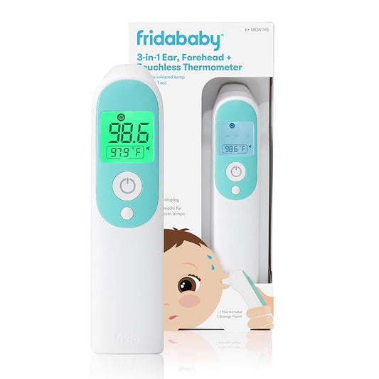 Frida Baby Thermometer, 3-in-1 Infrared Thermometer for Ear, Forehead & Touchless, Digital Baby Thermometer for Infants ,Toddlers, Kids & Adults