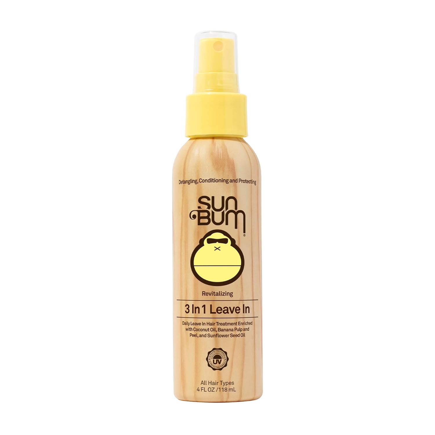 un Bum Revitalizing 3 in 1 Leave-In Conditioner Spray Detangler | Anti Frizz , Paraben and Gluten Free, Vegan, and Color Safe with UV Protection | 4 oz