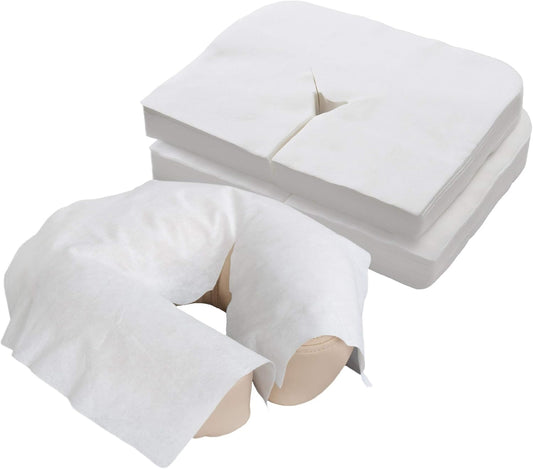 EARTHLITE Disposable Face Cradle Covers – Medical-Grade, Ultra Soft, Luxurious, Non-Sticking Massage Face Covers/Headrest Covers for Massage Tables &...