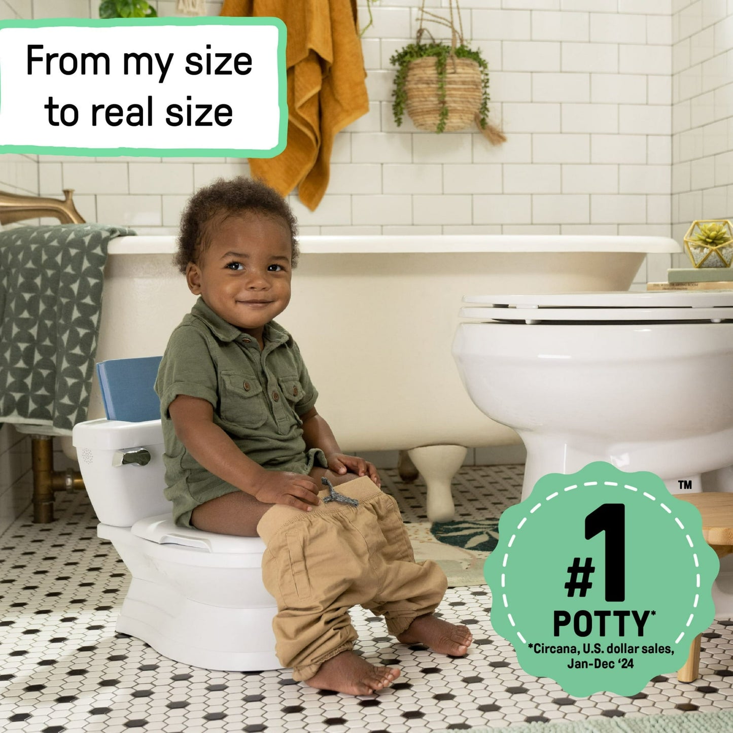 Summer by Ingenuity My Size Potty Chair and Training Toilet for Toddlers, White