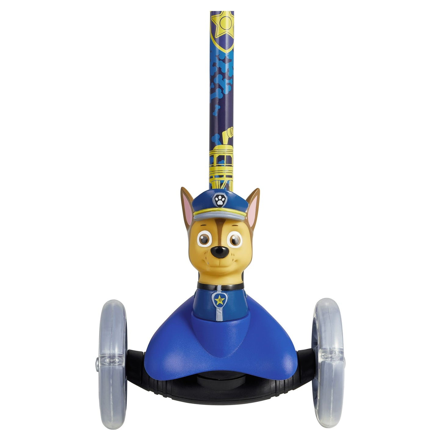 Paw Patrol Chase Ride-N-Glide Buddies 3D Toddler Scooter, 3 Wheel Scooter for Kids Ages 3+, Blue