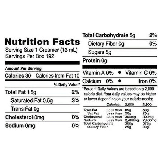 International Delight French Vanilla Creamer Singles - French Vanilla Flavor - 0.50 Fl Oz (15 Ml) - 192/carton