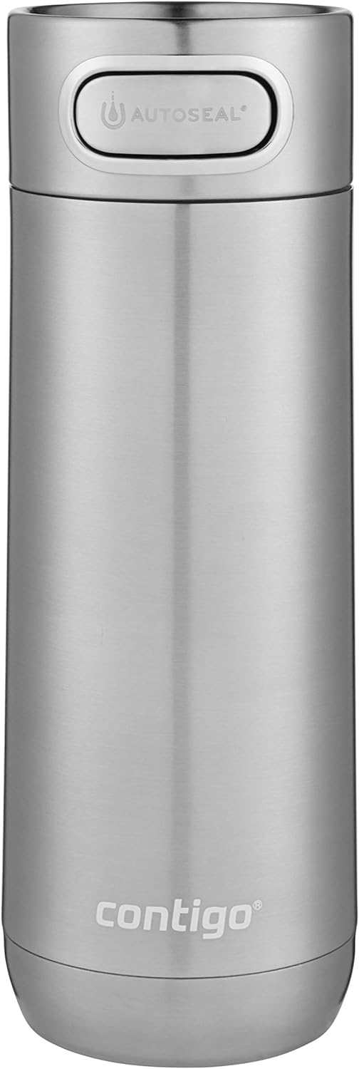 Contigo Luxe Vacuum-Insulated Stainless Steel Thermal Travel Mug, Leak-Proof 16oz Reusable Coffee Cup or Water Bottle, Fits Under Most Brewers and...