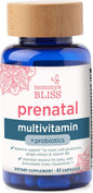 Mommy's Bliss Prenatal Multivitamin + Probiotic for Women w/ Folic Acid, Supports Baby Development & Mom's Digestion w/ Zinc, Vitamin B6 & B12, Ginger & Choline, Vegan & Gluten Free (45 Servings) 
