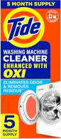 Washing Machine Cleaner by Tide, Washer Machine Cleaner with Oxi for Front and Top Loader Washer Machines, Deep Cleaning Residue & Odor Eliminator, 5 Month Supply (Packaging May Vary)