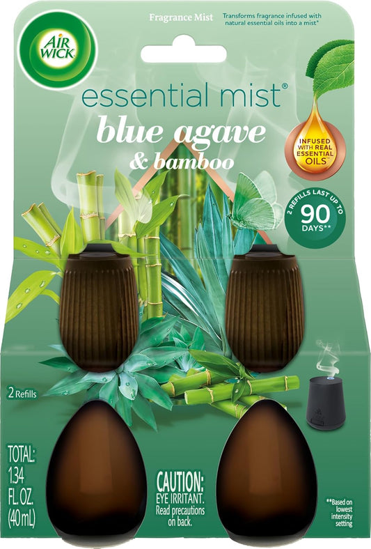 Air Wick Essential Mist Twin Refill Blue Agave & Bamboo 2 ct. 

