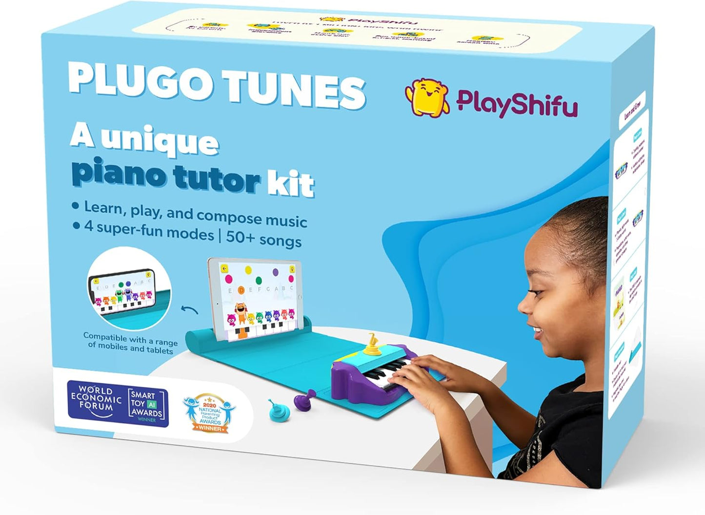 Plugo Tunes by PlayShifu - Piano Learning Kit | Musical STEAM Toy for Ages 4-10 - Music Instruments Gift for Boys & Girls (Works with iPads, iPhones, Samsung tabs/Phones, Kindle Fire)