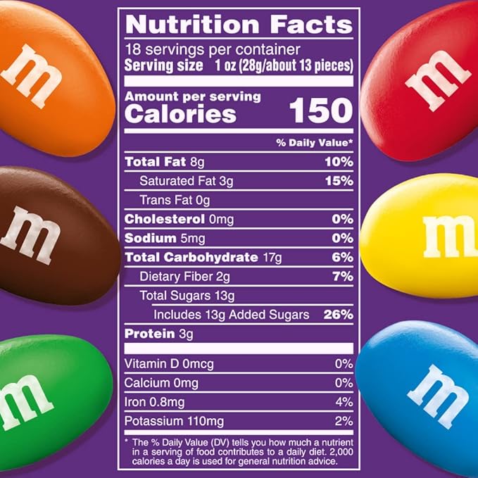 M&M'S Peanut Dark Chocolate Candy Bulk, 9.4 oz Resealable Bag (Pack of 8) ‰ÛÒ Dark Chocolate Candy Assortment for Parties, Movie Snacks, and Office Treats