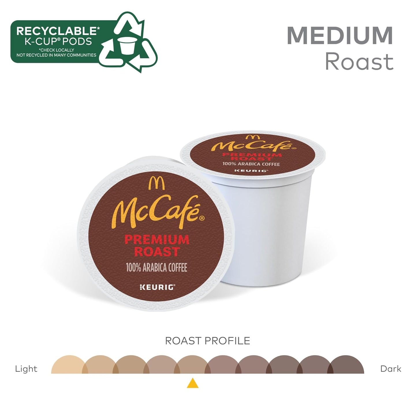 McCafe Premium Roast Coffee, Keurig Single Serve K-Cup Pods, Medium Roast, 96 Count