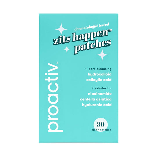 Proactiv Zits Happen® Hydrocolloid Acne Patches- Pimple Patches for Face and Back Acne with Pore Cleansing Salicylic Acid- 30 Count
