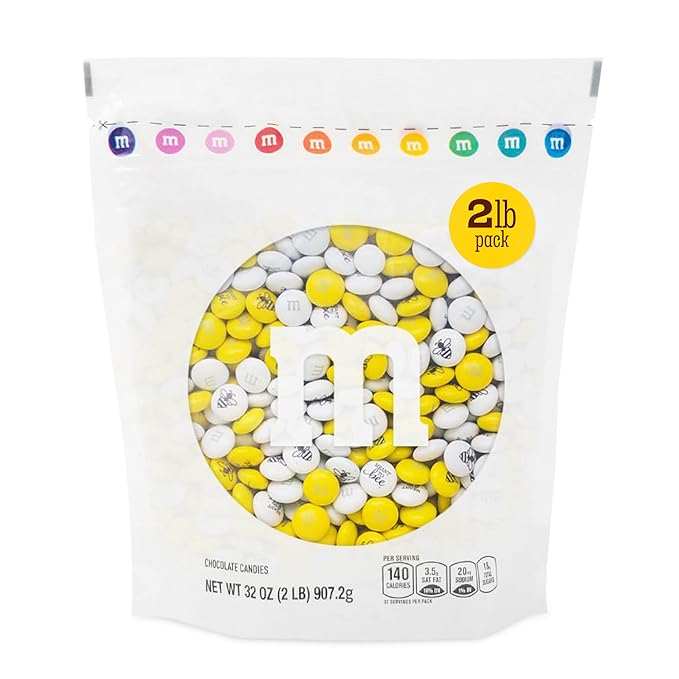 M&MÕS WORLD Meant To Bee Milk Chocolate Candy - 2lbs of Bulk Candy for Engagement Party, Wedding Favors, a Chocolate Gift Box and More
