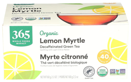 365 by Whole Foods Market, Tea Green With Lemon Myrtle Decaf Organic, 40 Count