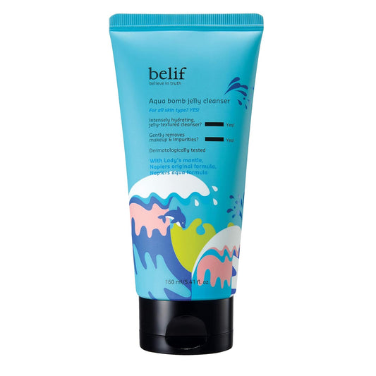 belif Aqua Bomb Hydrating Jelly Cleanser | Korean Skin Care | Gentle Hydrating Face Wash | Mild Facial Cleanser | Good for Dryness, Uneven Texture |...