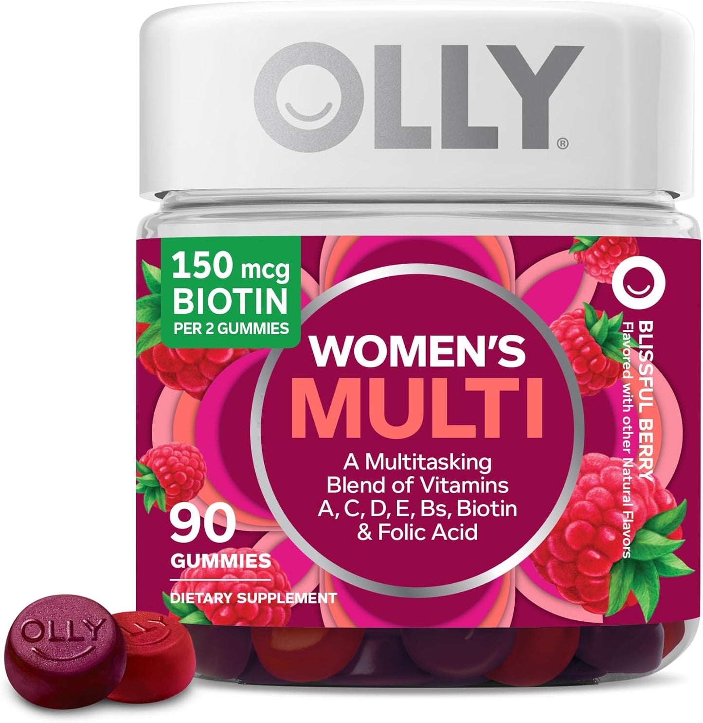 OLLY Blissful Berry Women's Multivitamin Gummies, 90 ct