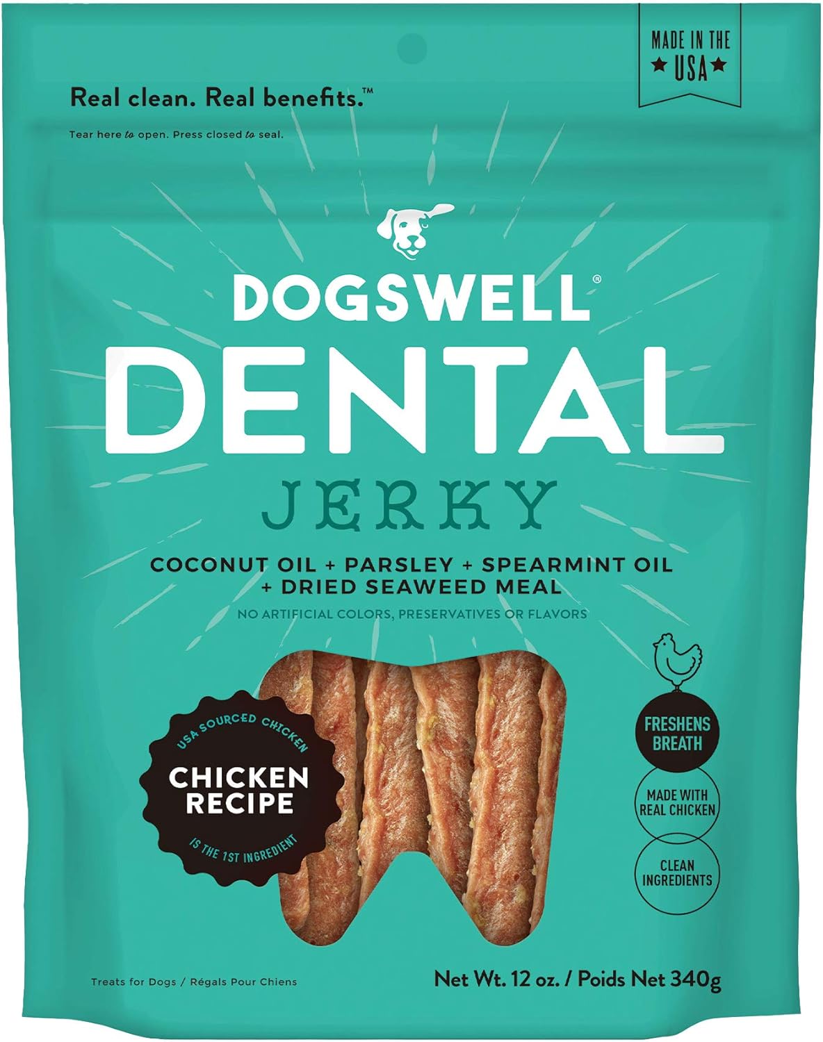 DOGSWELL Dental Chicken Jerky 12 Ounce