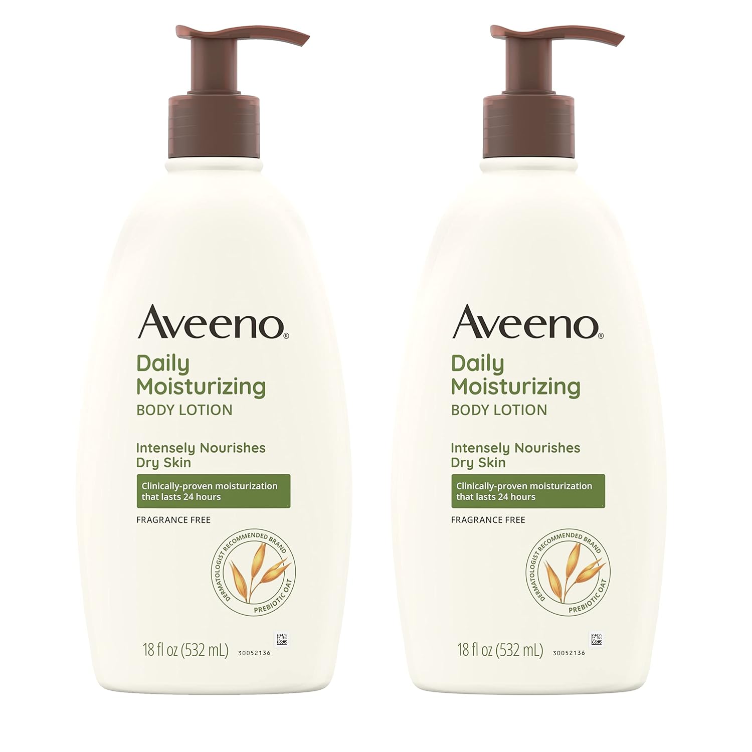 Aveeno Daily Moisturizing Body Lotion with Soothing Prebiotic Oat, Gentle Lotion Nourishes Dry Skin With Moisture, Paraben-, Dye- & Fragrance-Free,...