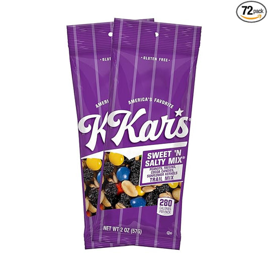 KarÕs Nuts Sweet ÔN Salty Trail Mix, 2 oz Pouch (Pack of 72), Gluten-Free Trail Mix Snack