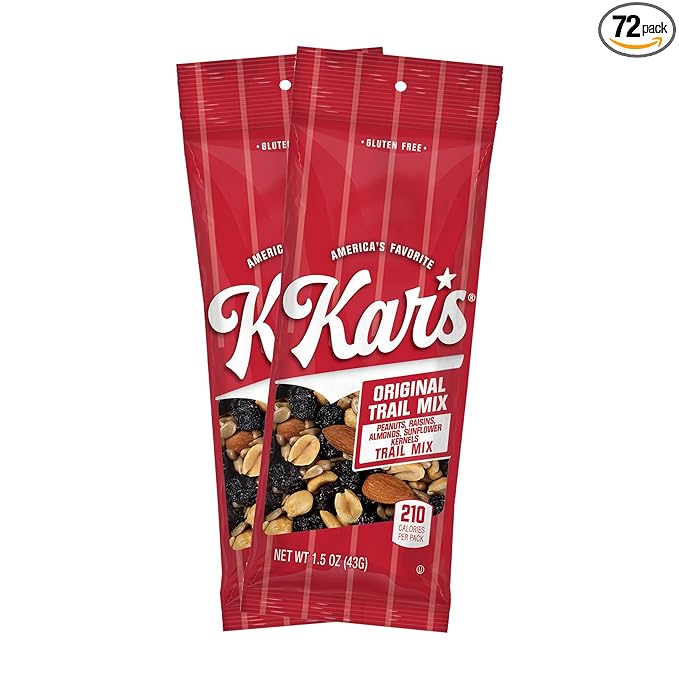 KarÕs Nuts Original Trail Mix, 1.5 oz Ð Grab & Go Bags, Individual Snack Packs (Pack of 72), Gluten-Free Trail Mix Snack